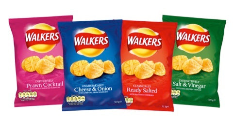 Walkers Multi Box Offer 4 x 32's (Cheese Onion,Ready Salted,Prawn Cocktail, Salt Vinegar) - ONE CLICK SUPPLIES