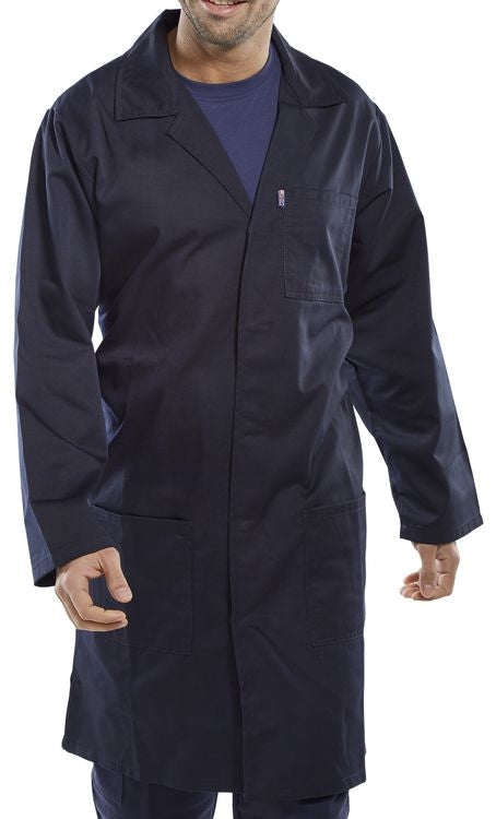 Warehouse Hygiene Coat Navy {All Sizes} - ONE CLICK SUPPLIES