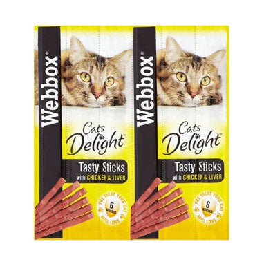 Webbox Cat Treats Tasty Sticks Chicken & Liver 6 Sticks - ONE CLICK SUPPLIES
