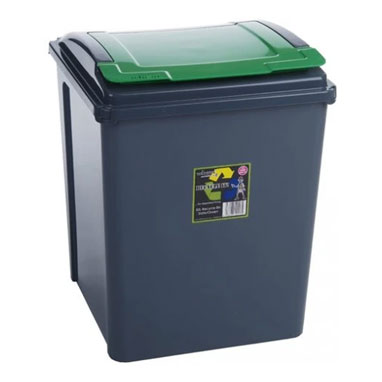 Wham Recycle It Green Bin & Lid 50 Litre - ONE CLICK SUPPLIES