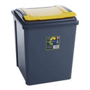 Wham Recycle It Yellow Bin & Lid 50 Litre - ONE CLICK SUPPLIES