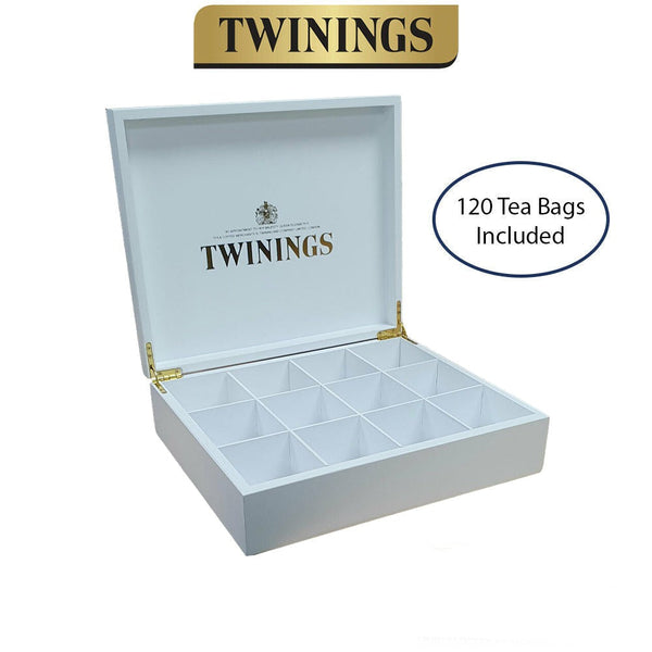 Twinings 12 Compartment White Display Box With 120 Tea - ONE CLICK SUPPLIES