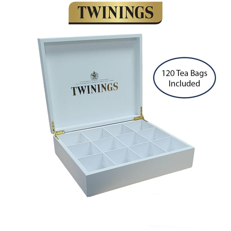 Twinings 12 Compartment White Display Box With 120 Tea - ONE CLICK SUPPLIES
