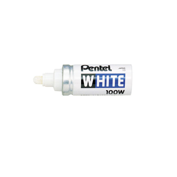 Pentel X100W Permanent Marker Bullet Tip 3.3mm Line White (Pack 12) - ONE CLICK SUPPLIES