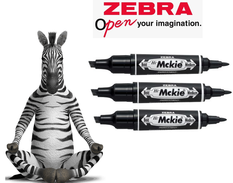 Zebra Mckie Double Ended Bold Marker Pack of 10 - ONE CLICK SUPPLIES